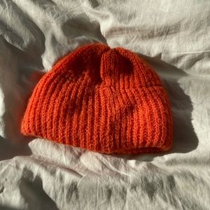 & Other Stories Beanie Orange Mohair